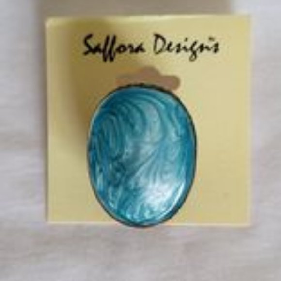5 for $20 Turquoise  Coloured Large Stone Stretch Statement  Ring NOS Vintage - Picture 1 of 10
